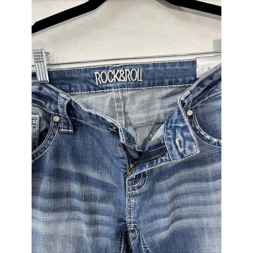 Rock & Roll Cowgirl Low Rise Bootcut Med Acid Wash Jeans Womens Size‎ 32x32 NWT - Picture 10 of 15